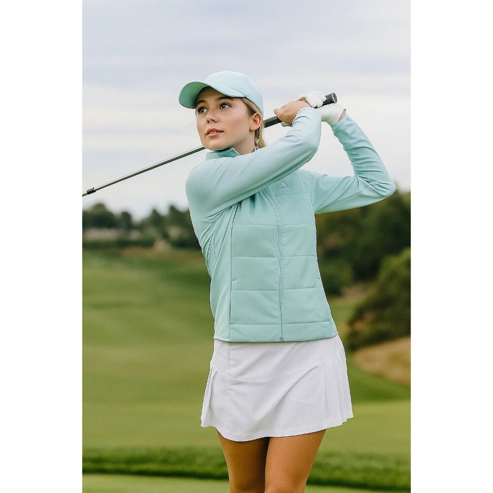 FJ FootJot XS Hybrid Jacket Women Sky Green Pelican Hill NEW Golf Leisure